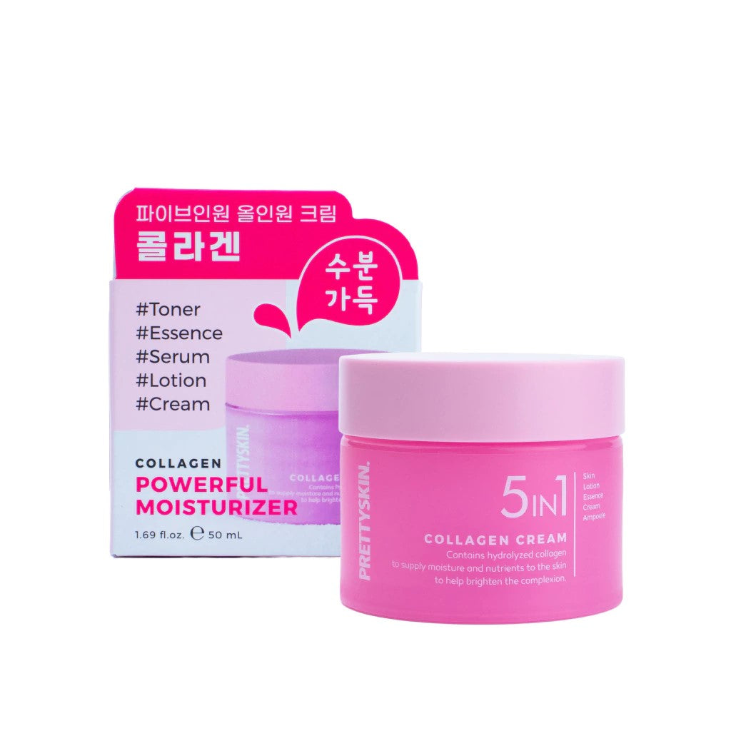 Crema Facial Hidratante con Colágeno 5 en 1 Collagen Powerful Moisturizer PRETTYSKIN - 50ml
