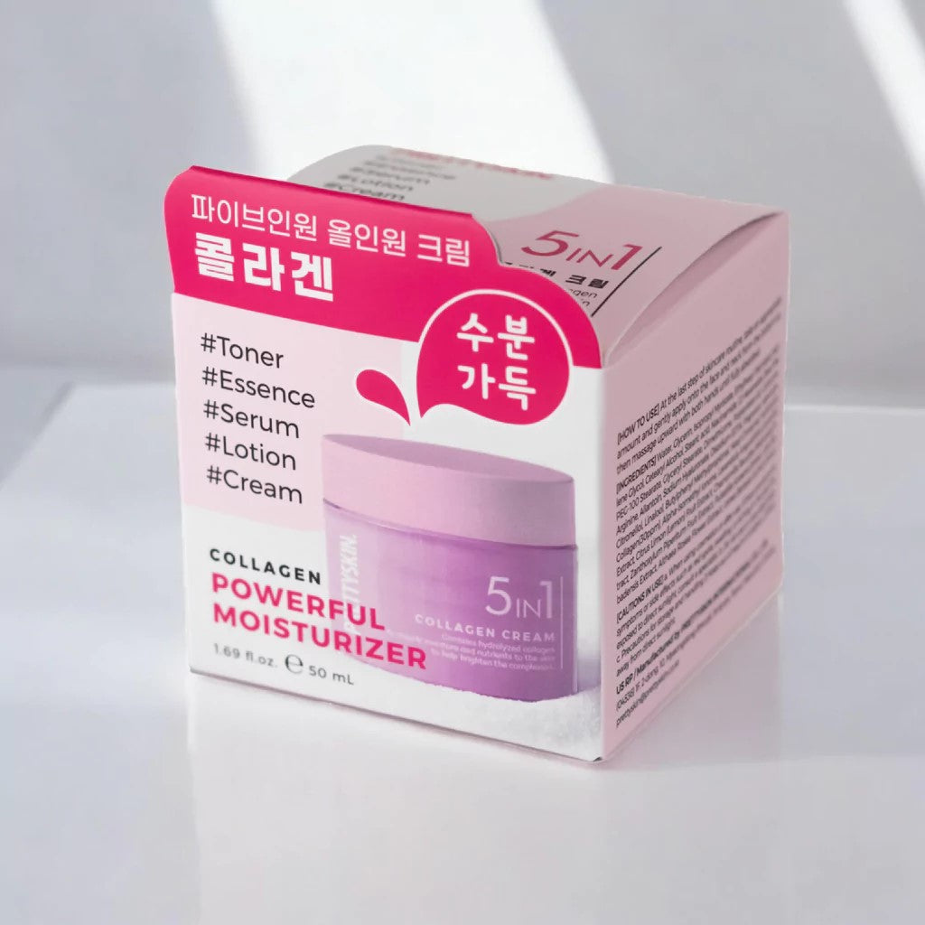 Crema Facial Hidratante con Colágeno 5 en 1 Collagen Powerful Moisturizer PRETTYSKIN - 50ml