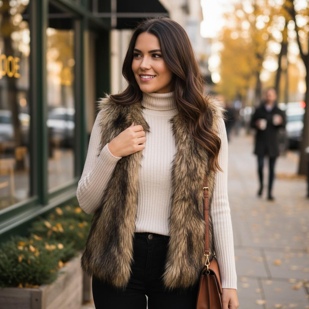 Chaleco de Peluche Café - H&M - DIVIDED