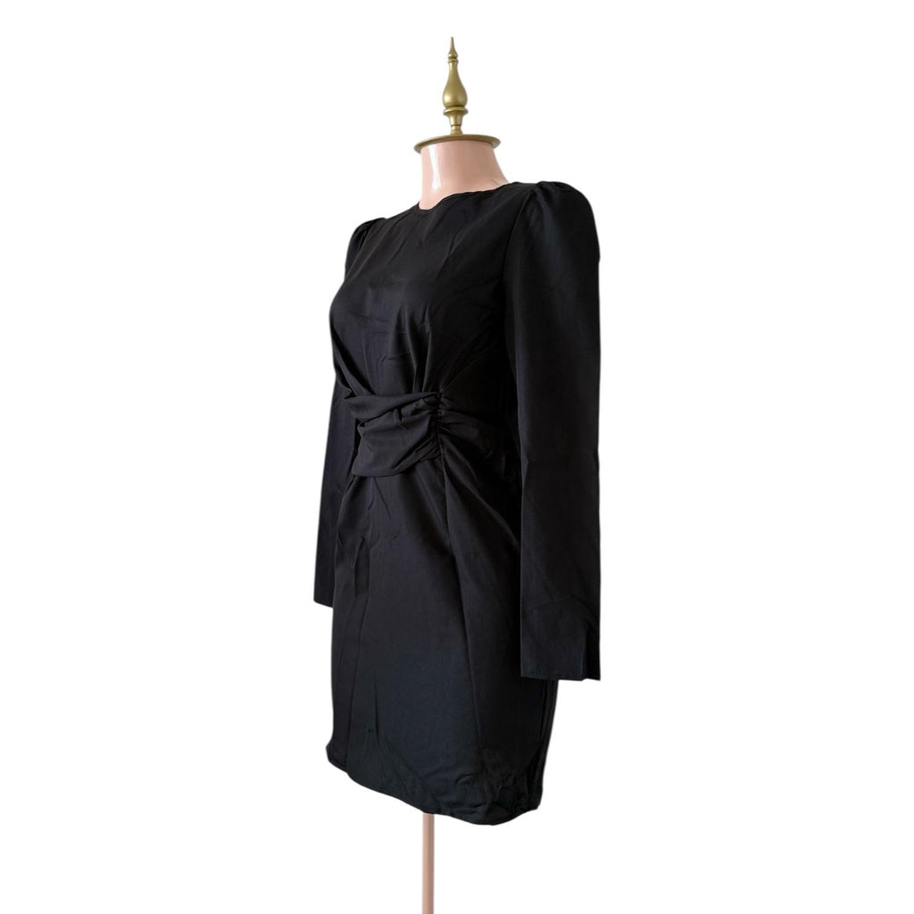 Vestido Negro Elegante con Hombreras SHEIN - Talla S-M
