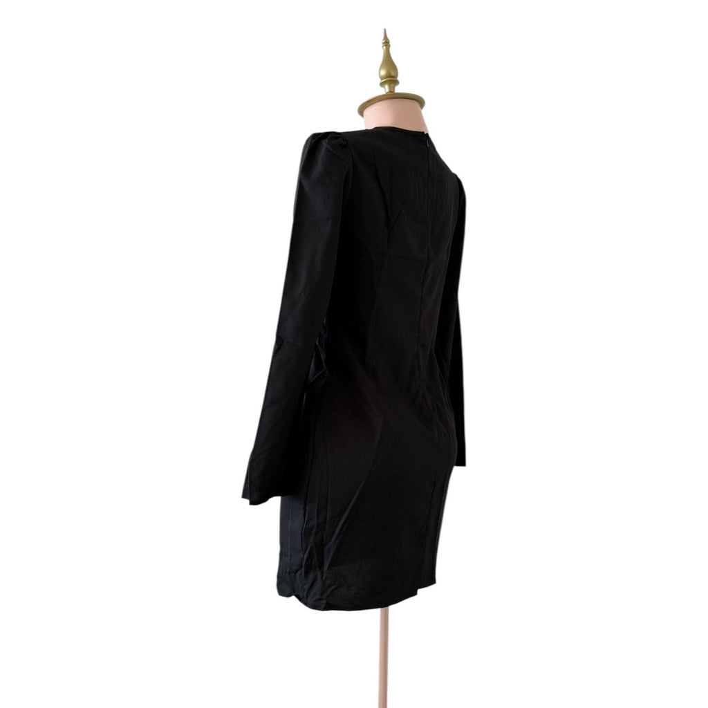 Vestido Negro Elegante con Hombreras SHEIN - Talla S-M