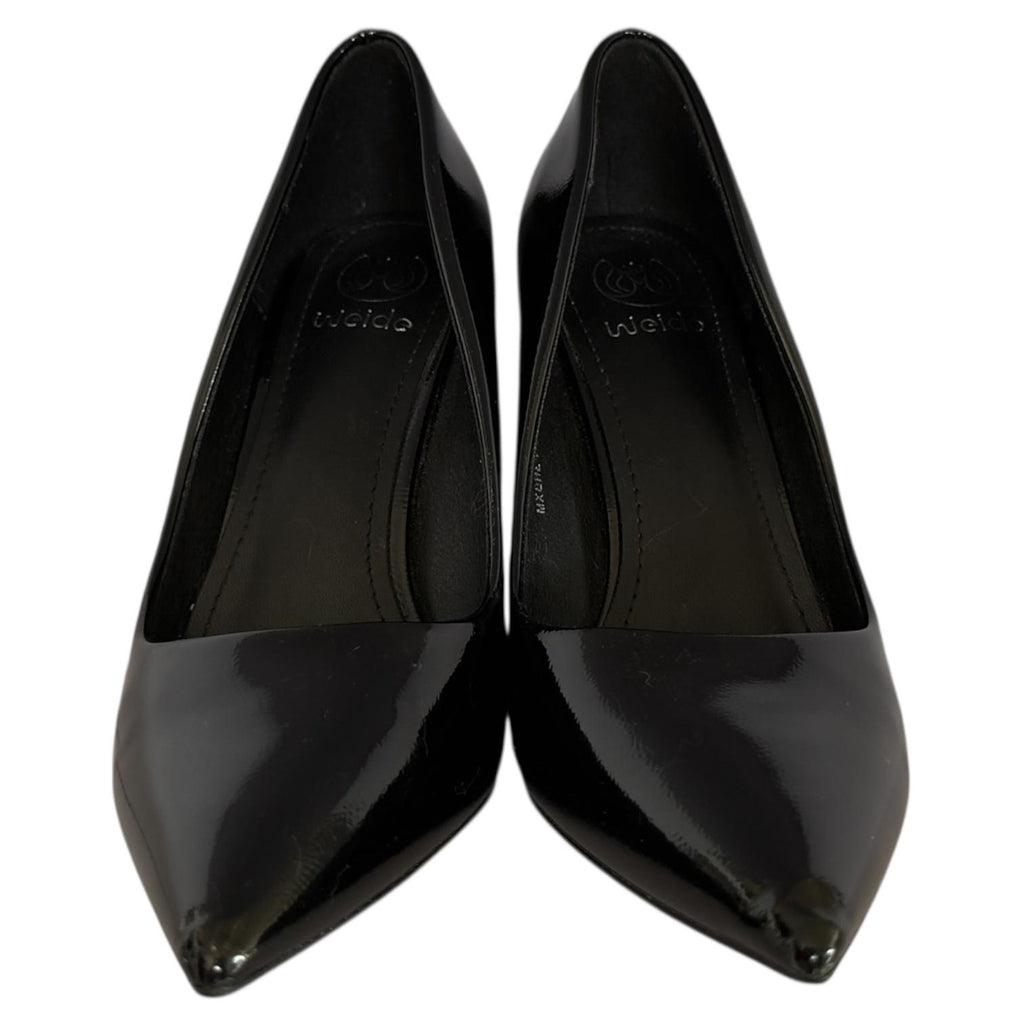 Zapatillas Negras de Charol con Tacón de Aguja Ultra Alto Elegantes WEIDEN - Talla 24
