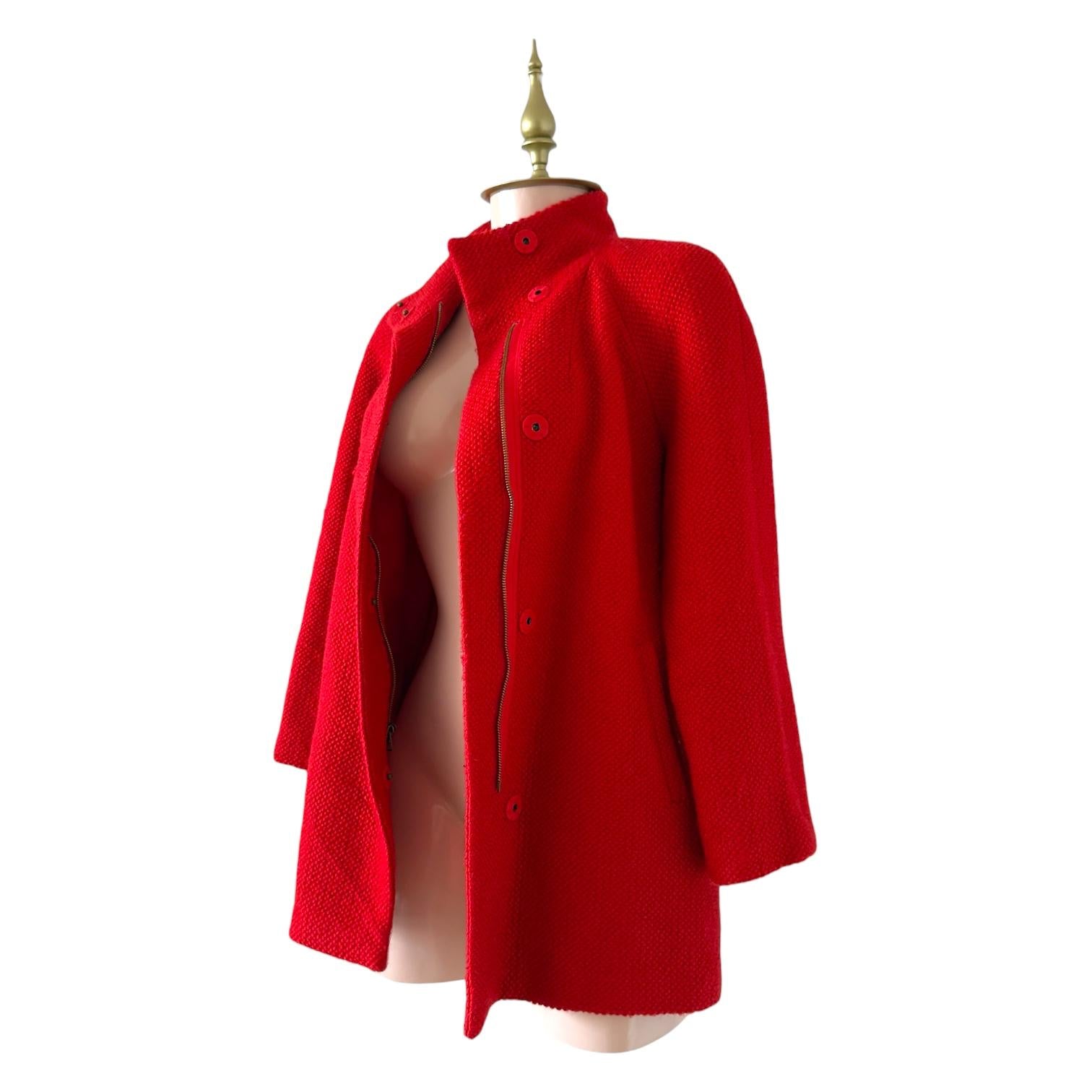 Abrigo Rojo Elegante - Talbots Talla M