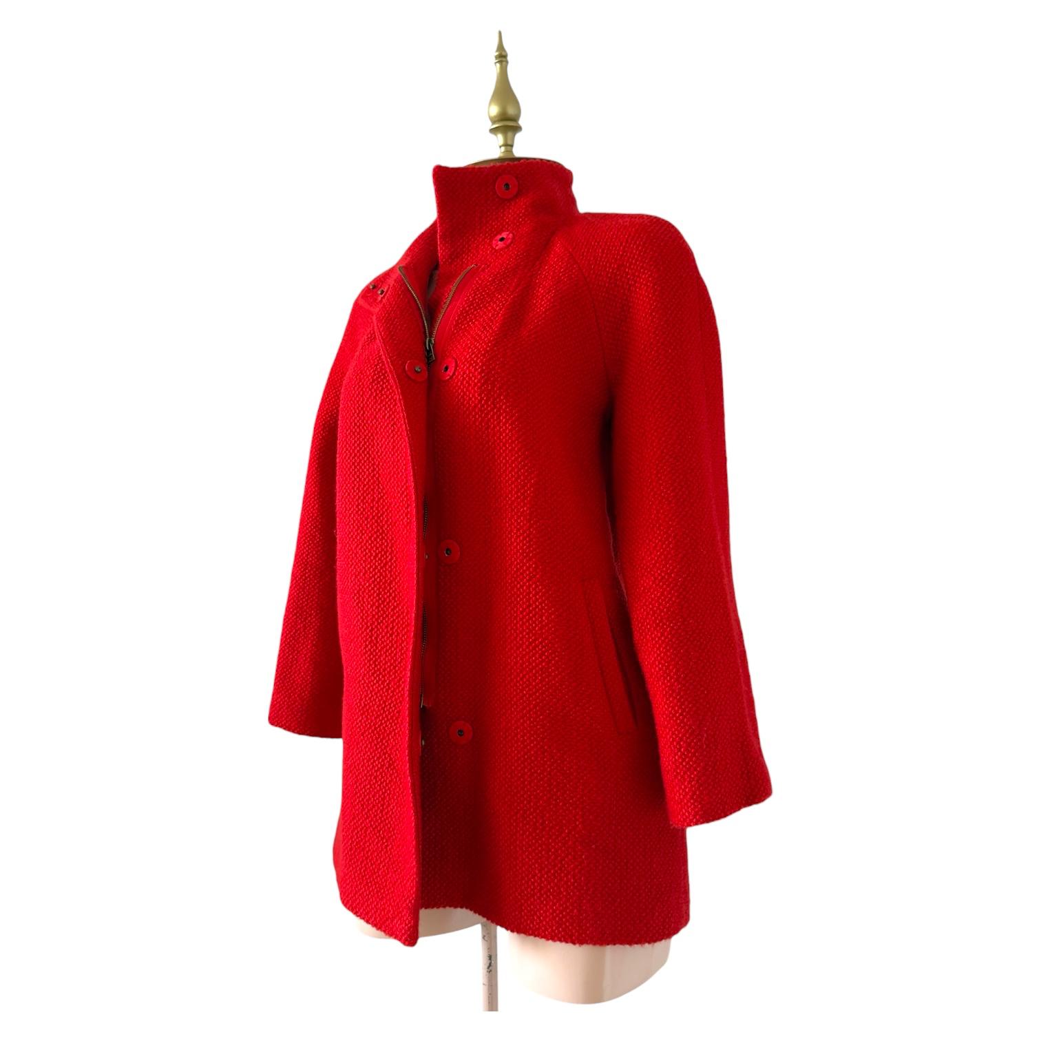 Abrigo Rojo Elegante - Talbots Talla M