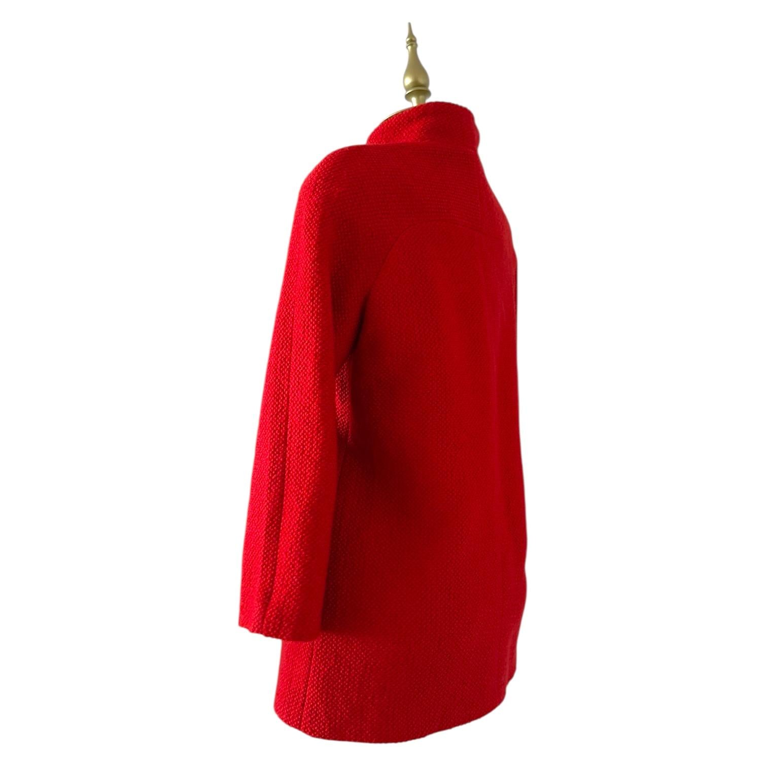 Abrigo Rojo Elegante - Talbots Talla M