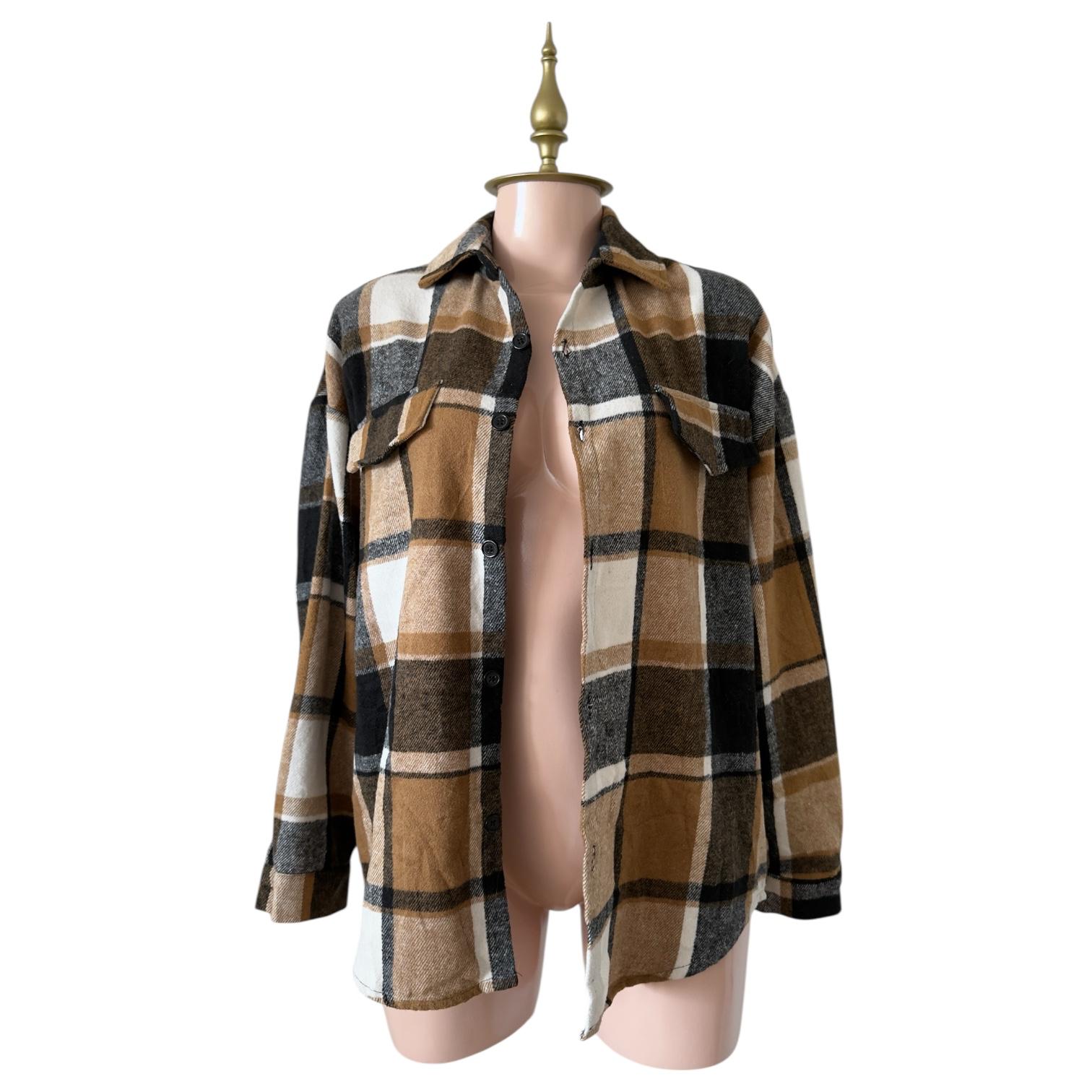 Camisa Oversize a Cuadros de Franela - Estilo Oversize