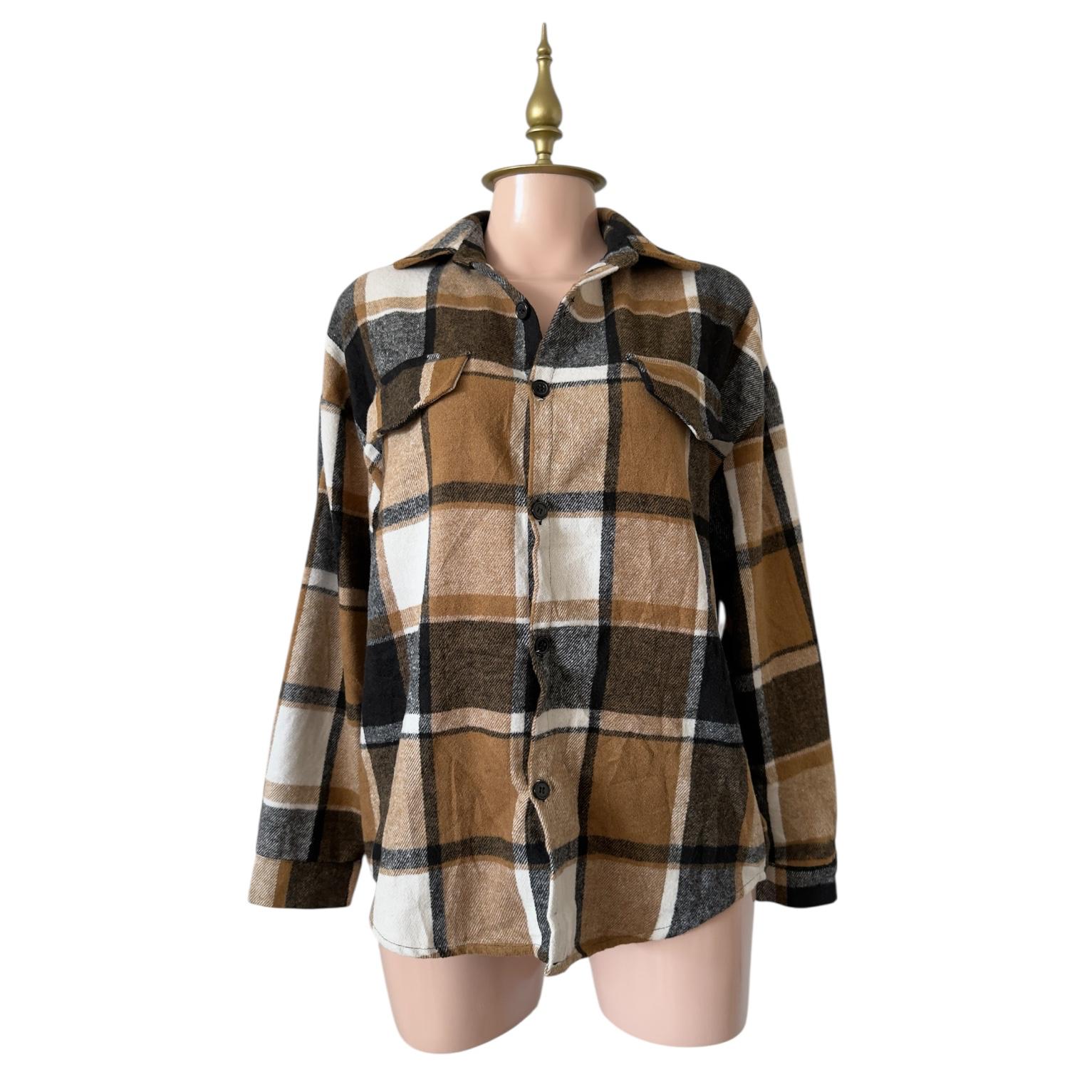 Camisa Oversize a Cuadros de Franela - Estilo Oversize