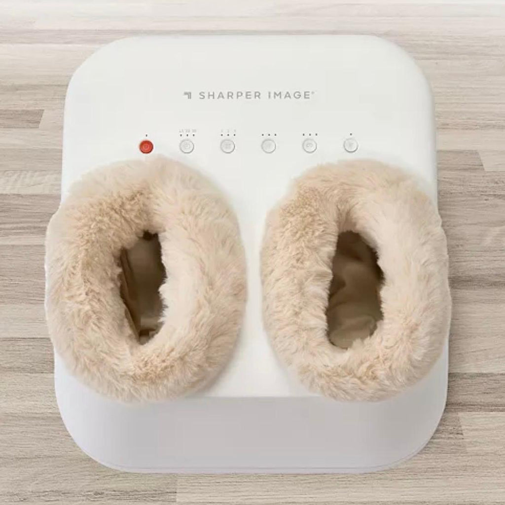 Masajeador de Pies Shiatsu Relax Luxe con Calor y Compresión SHARPER IMAGE Blanco