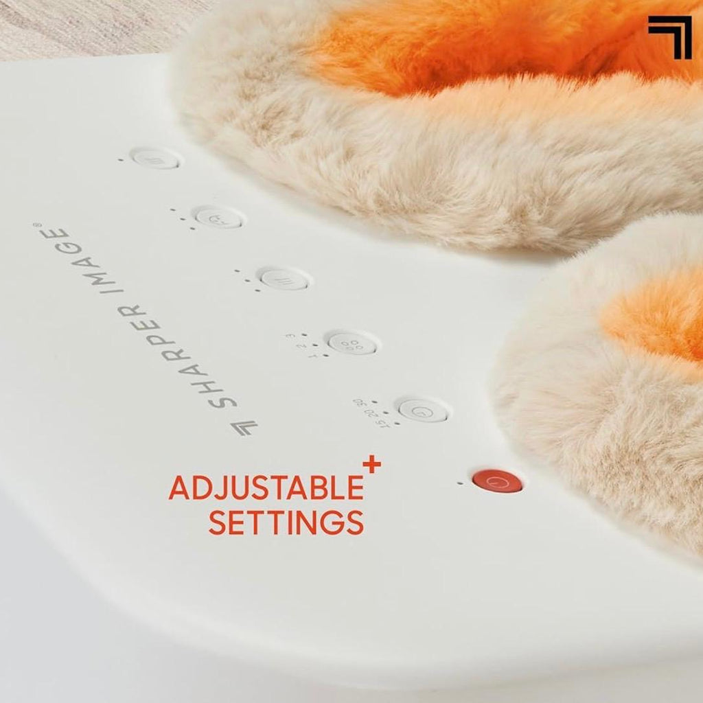 Masajeador de Pies Shiatsu Relax Luxe con Calor y Compresión SHARPER IMAGE Blanco