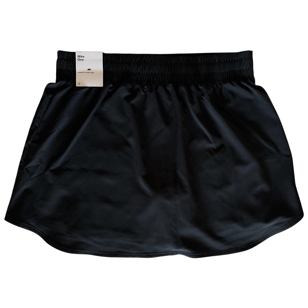 Falda-Short Deportivo Nike One Dri-FIT Ultra Skirt Negro con Short Integrado y Tecnología Dri-FIT - Talla S