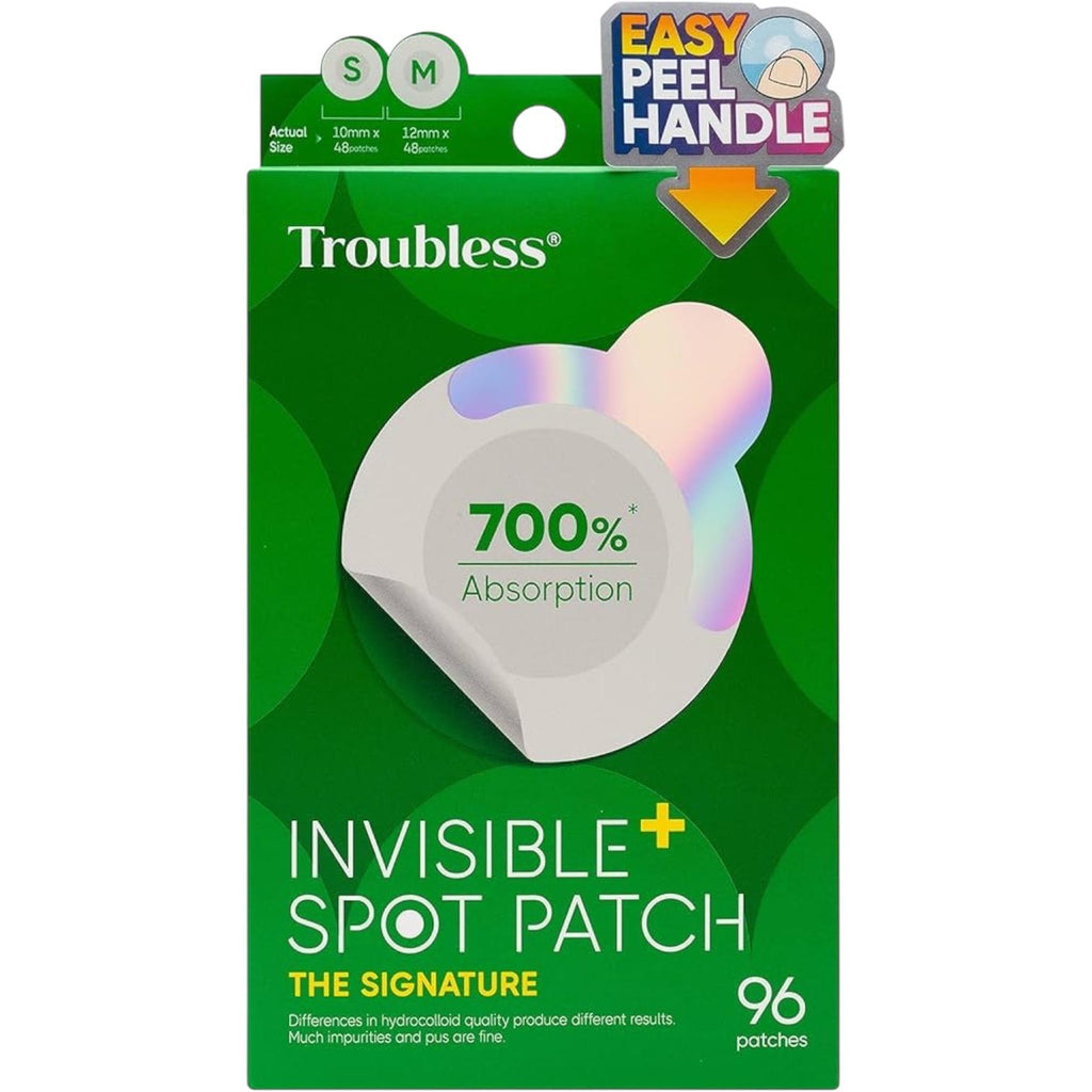 Parches Invisibles Anti-Acné The Signature con Hidrocoloide de Alta Calidad Invisible+ Spot Patch TROUBLESS - 96 Parches