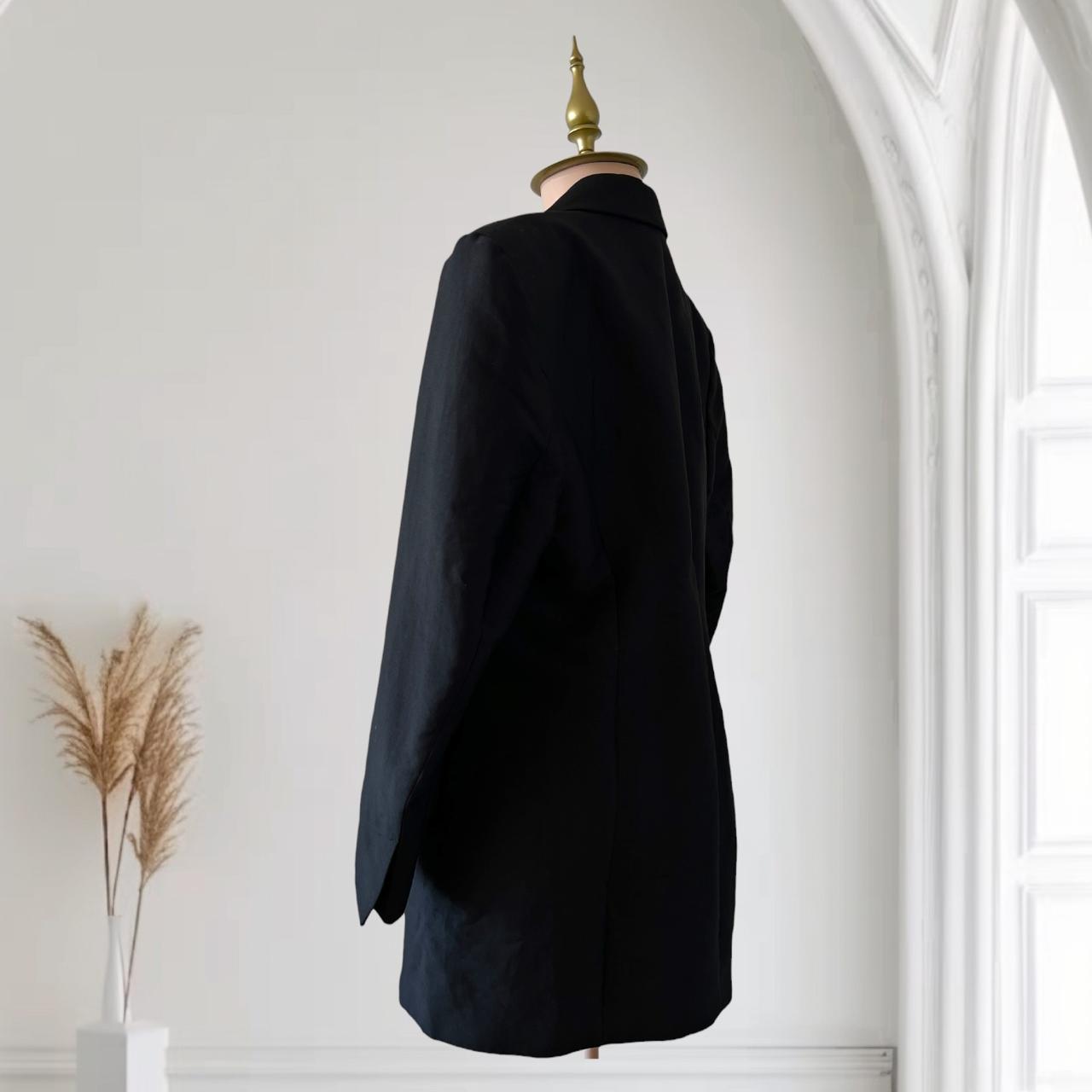 Vestido Tipo Blazer H&M Negro con Cinturón Talla G - Nuevo con Etiqueta